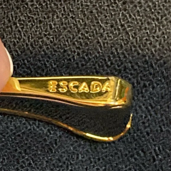 Vintage Escada Blk Wool Crepe Ruched Zipper Front Pencil Skirt - Sz 4 - Picture 4 of 7